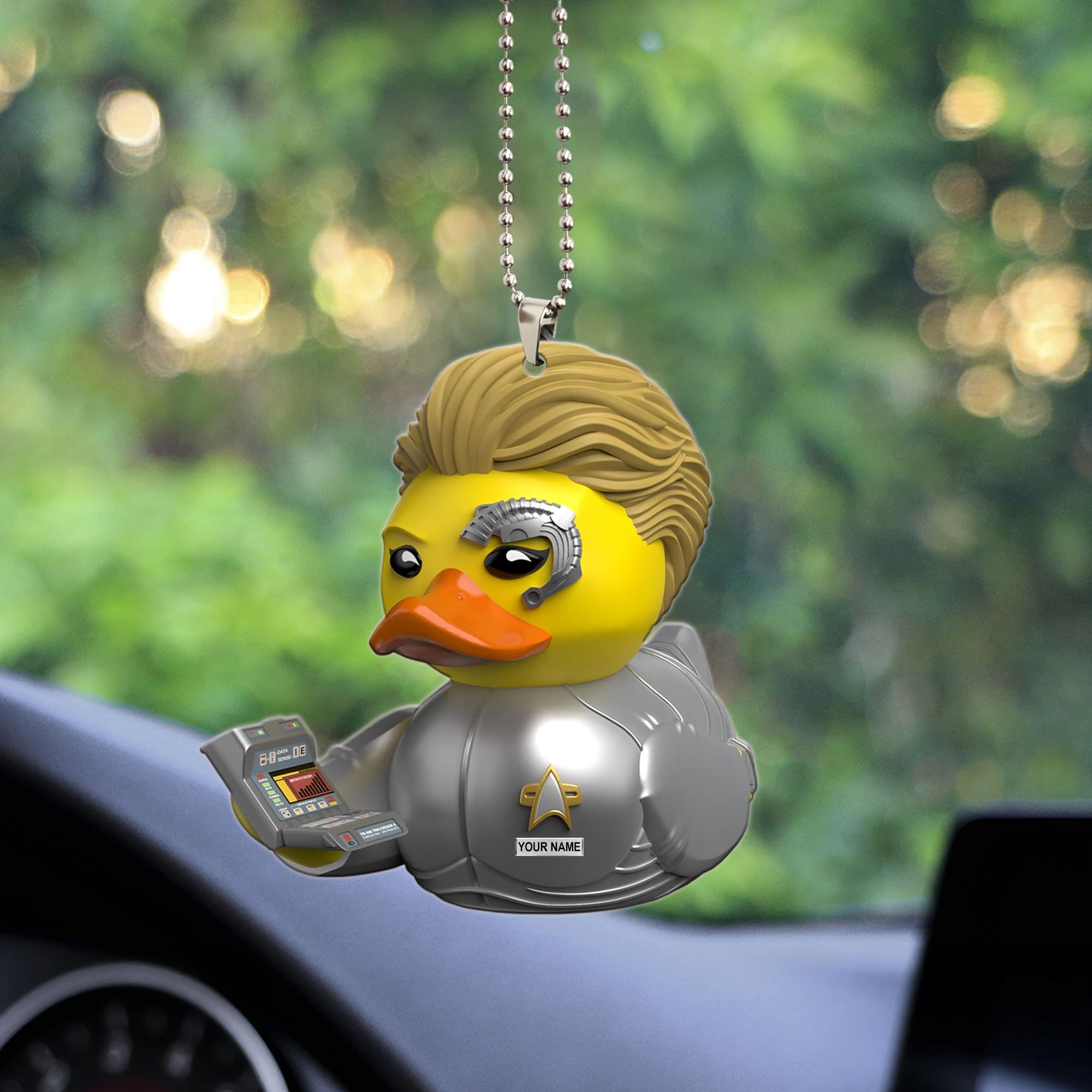Personalized Rubber Duck Star Trek Ornament - Image 3