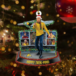 Star Trek Captain James T. Kirk Happy Trek-Mas Christmas Ornament
