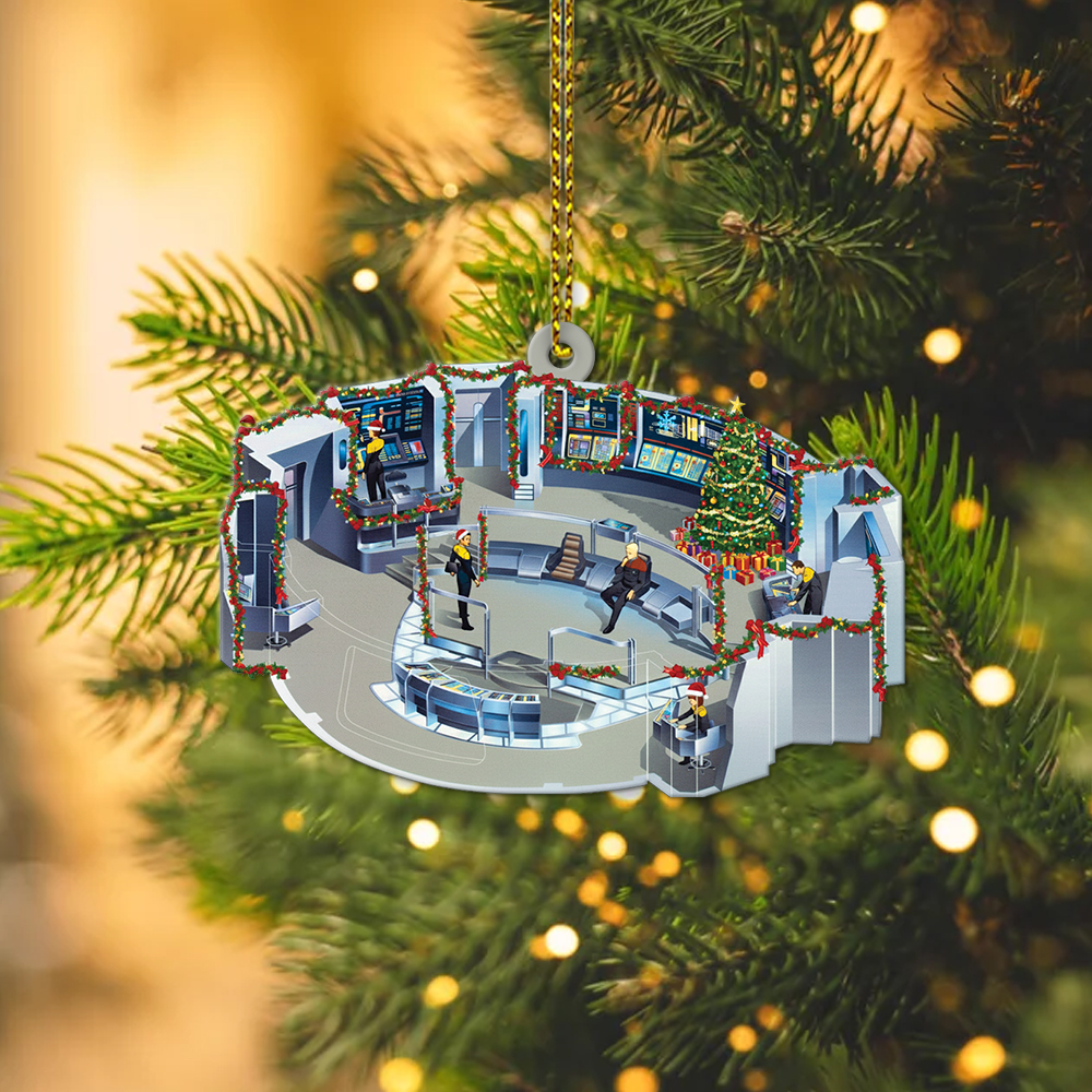 Star Trek Intrepid Class, USS Voyager NCC-74656 Bridge Enterprise Christmas Ornament - Image 4