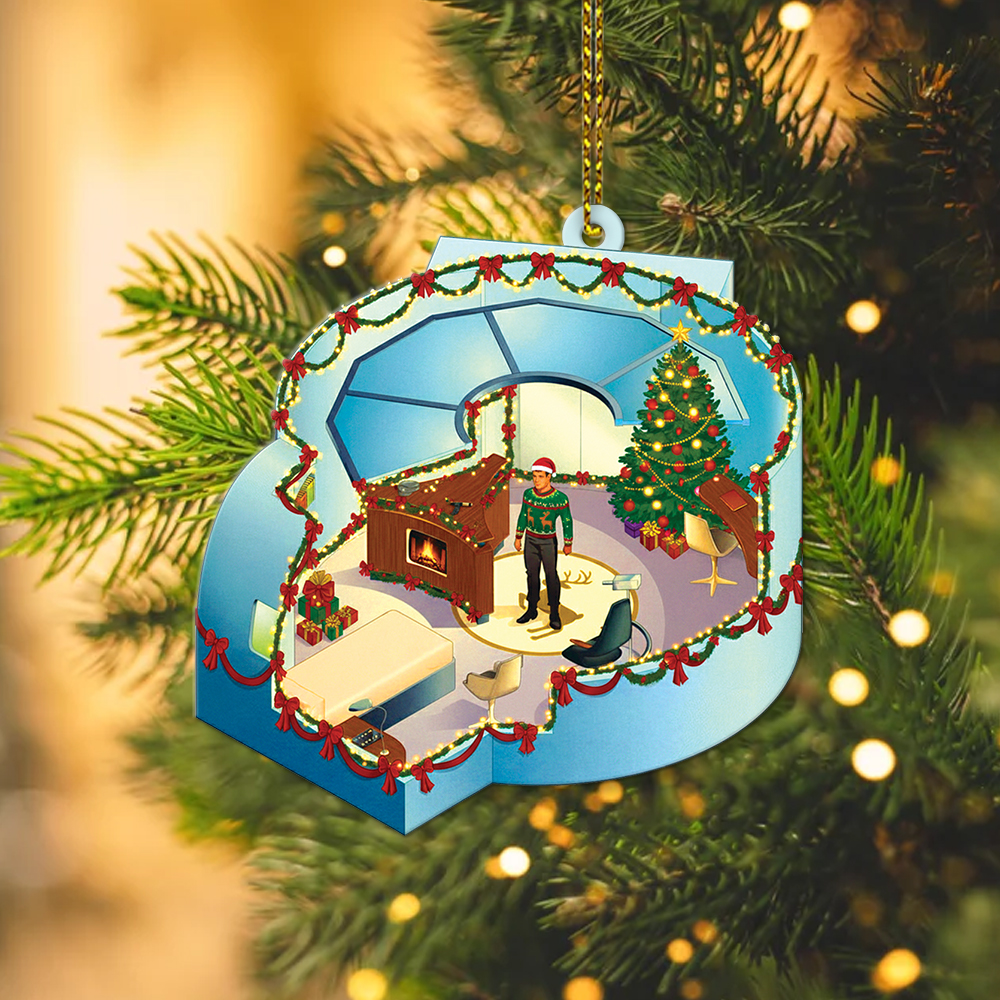 Star Trek Enterprise NCC-1701, 2254 Capt. Pike's quarters (Star Trek: The Magazine) Bridge Enterprise Christmas Ornament - Image 4