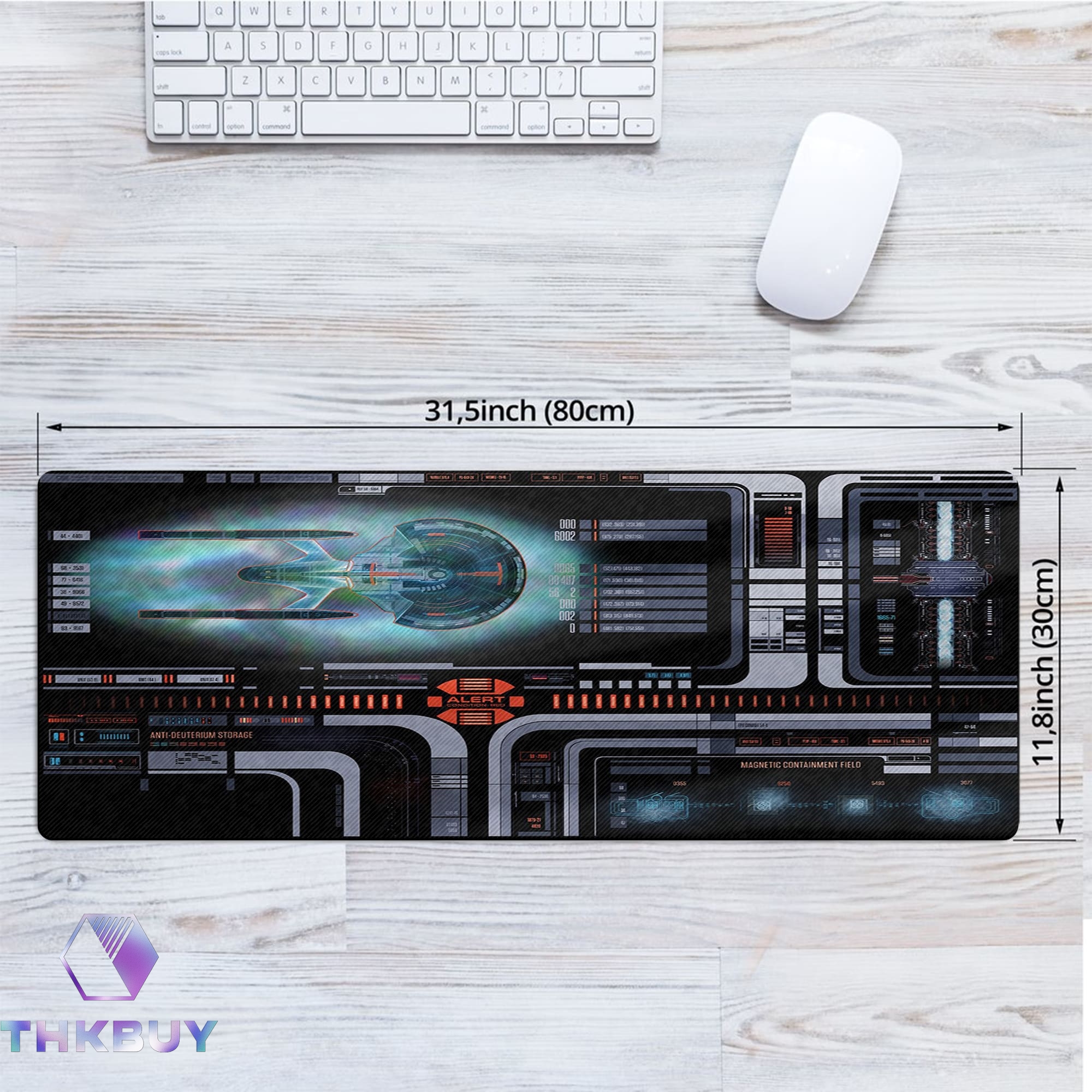 U.S.S. Titan Shield Status LCARS LED Desk Mat - Image 3