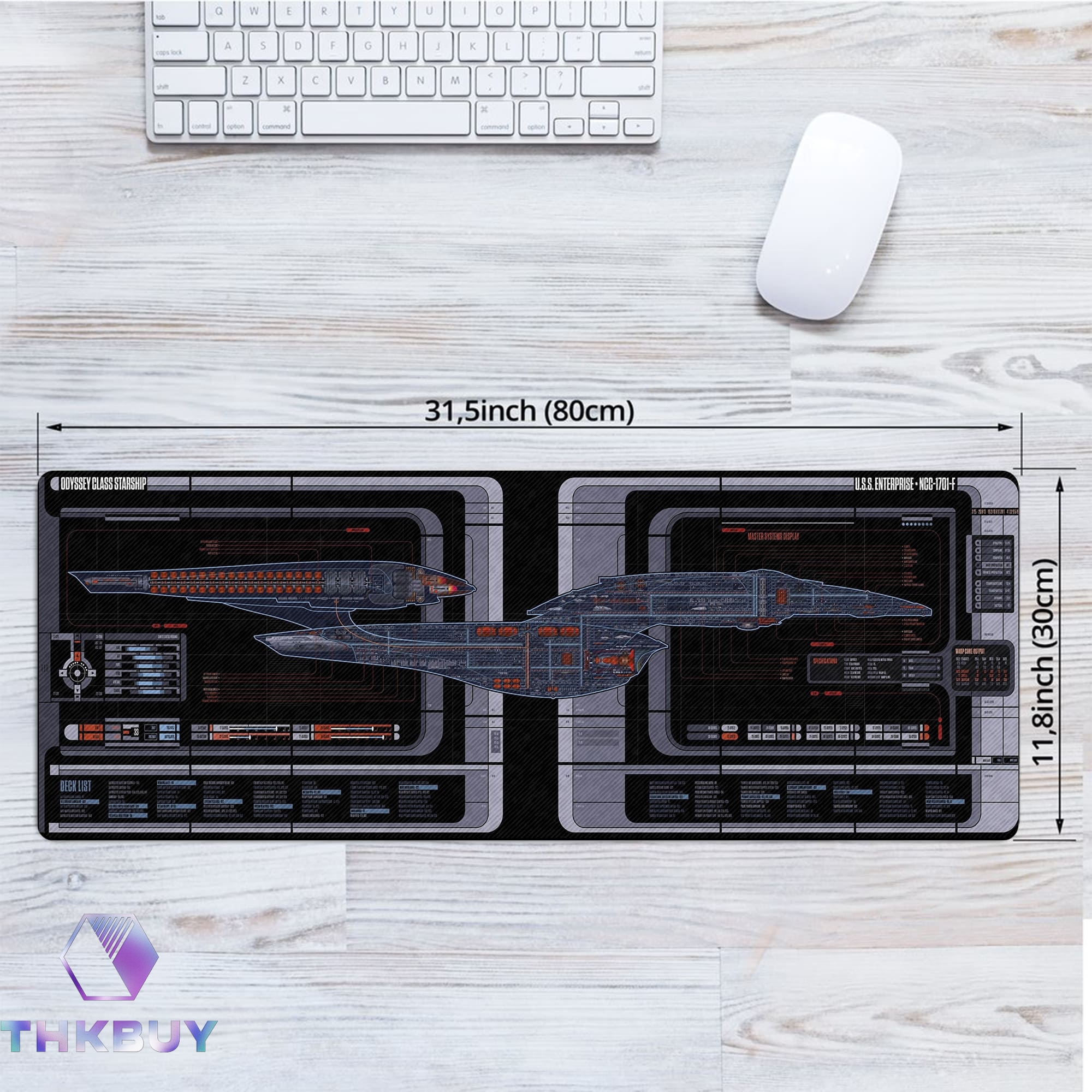 U.S.S. Enterprise-F MSD LCARS LED Desk Mat - Image 3