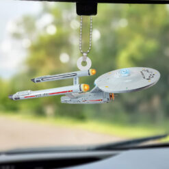 Alternative view of Star Trek U.S.S. Enterprise NCC-1701 StarShip Acrylic Car Ornament