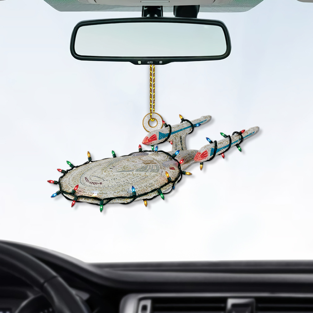 Star Trek U.S.S. Enterprise NCC-1701-E With Christmas Lights Christmas Ornament - Image 4