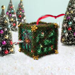 Alternative view of Star Trek The Next Generation Beware the Borg! Christmas Ornament