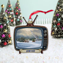 Alternative view of Star Trek NCC-1701 Holiday Christmas Ornament