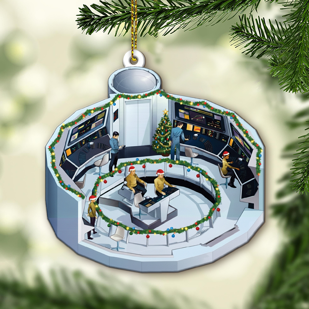 Star Trek NCC-1701 2254 Bridge Enterprise Christmas Ornament