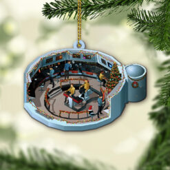Alternative view of Star Trek NCC-1701 2244-2255 Bridge Enterprise Christmas Ornament