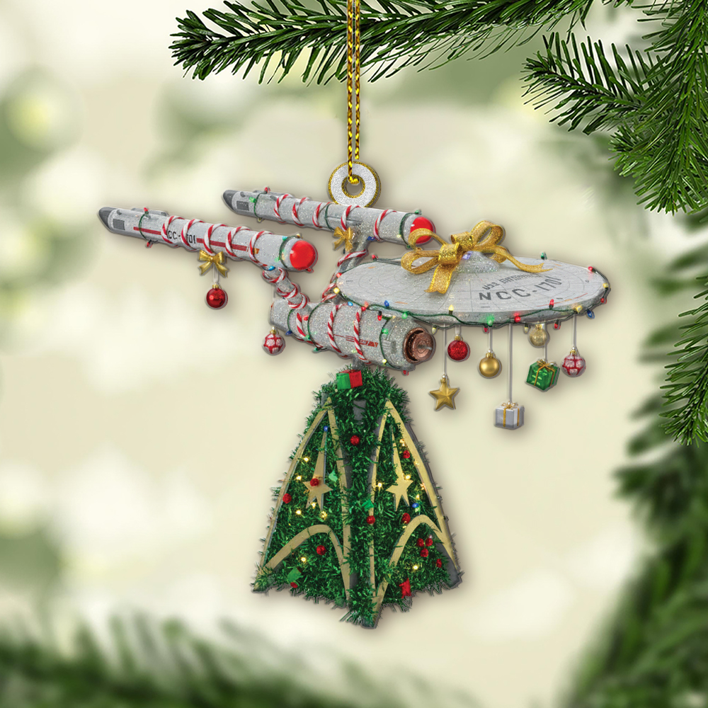 Star Trek U.S.S. Enterprise NCC-1701 Christmas Ornament Style 3