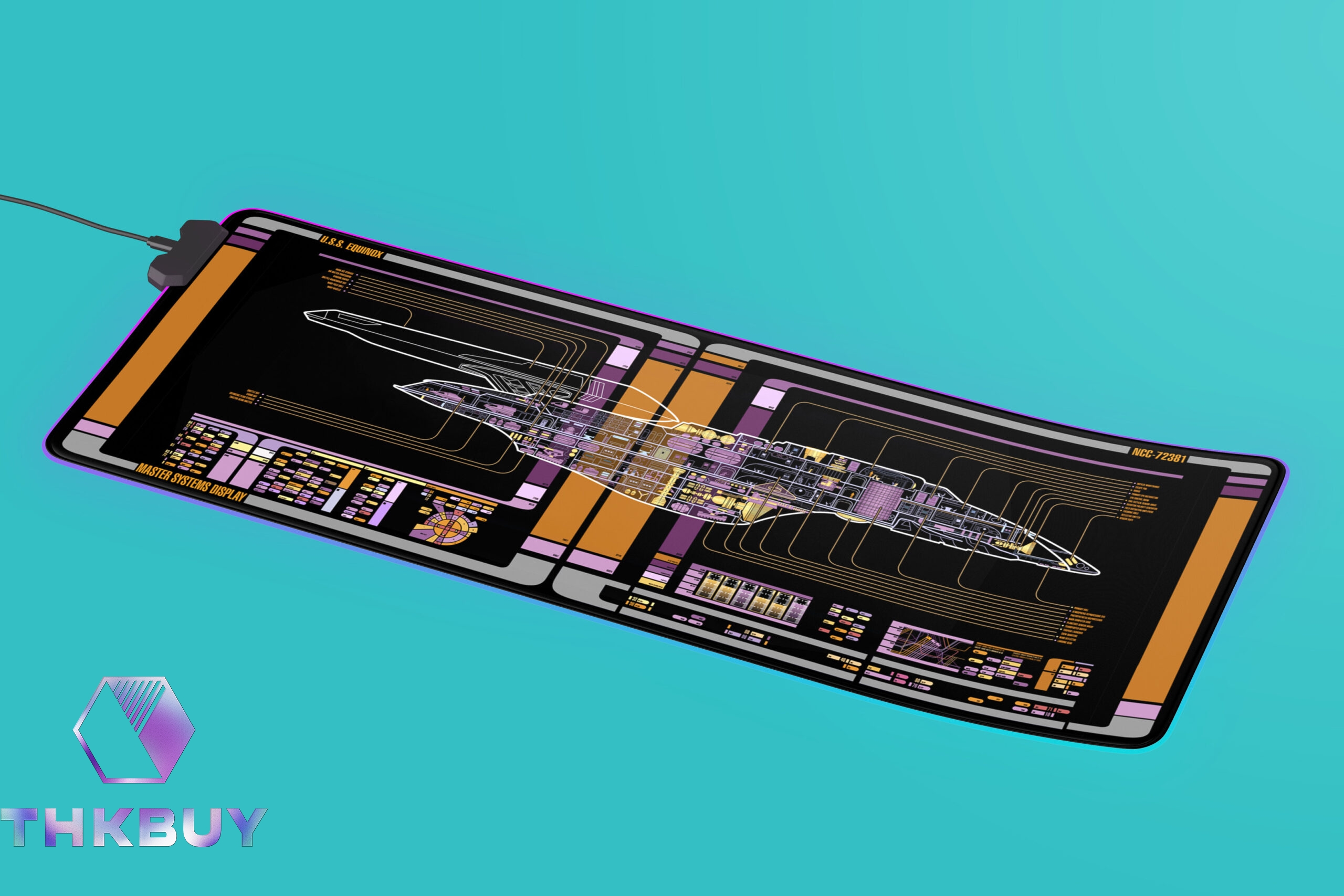 Equinox Class - U.S.S. Equinox NCC-72381 LCARS LED Desk Mat - Image 2