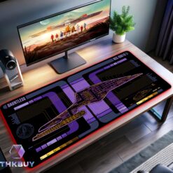 New Trekkies Prodigy Spaceship UI - The Dauntless LCARS LED Desk Mat