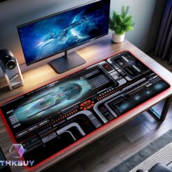 U.S.S. Titan Shield Status LCARS LED Desk Mat