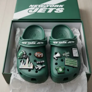 NEW YORK JETS PREMIUM Crocs Clogs Shoes