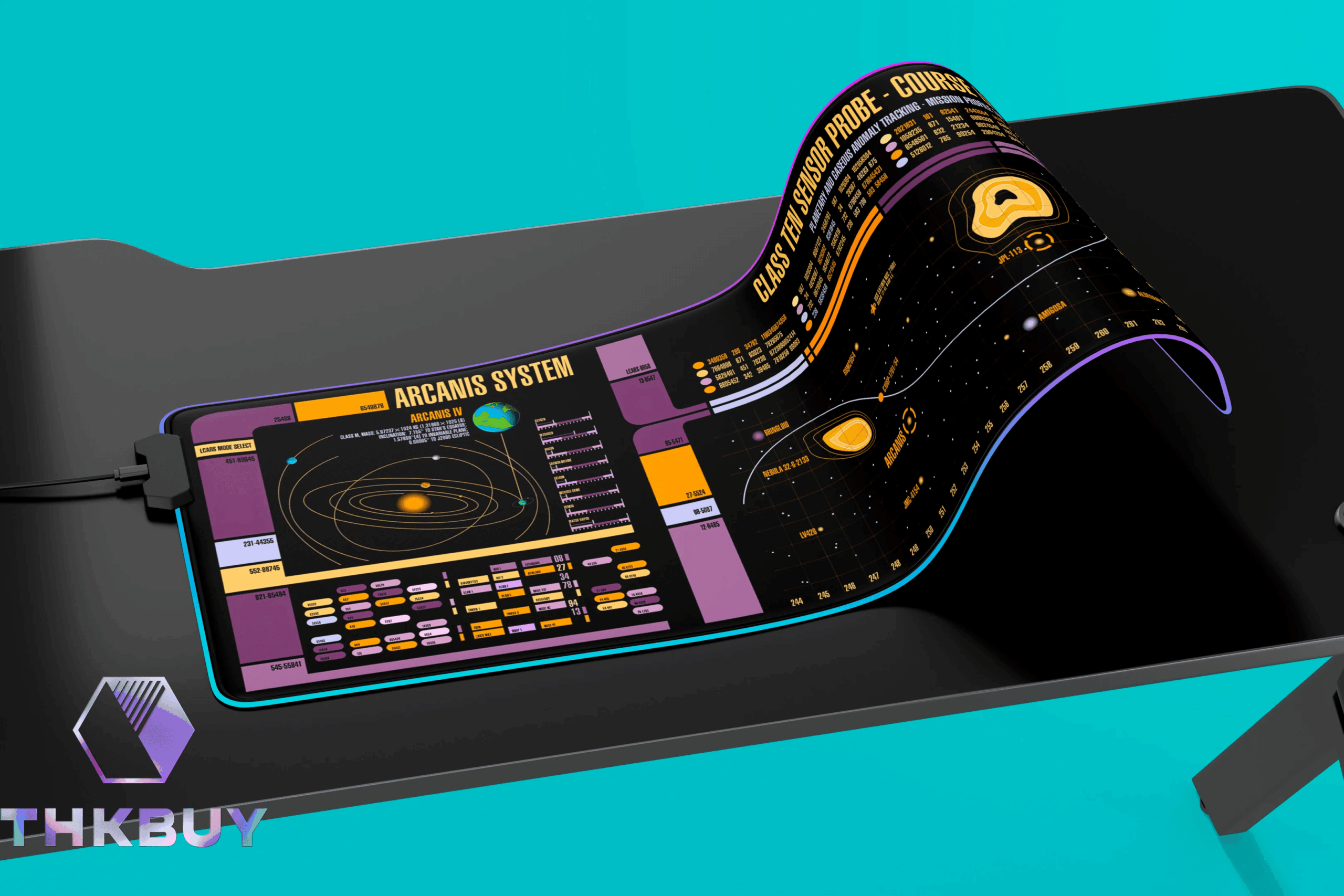 Class Ten Sensor Probe Panel LCARS LED Desk Mat