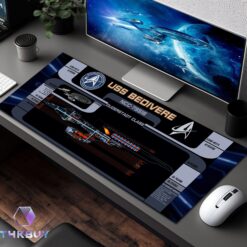 Alternative view of Duderstadt Class MSD v2 U.S.S. Bedivere NCC-79516 LCARS LED Desk Mat