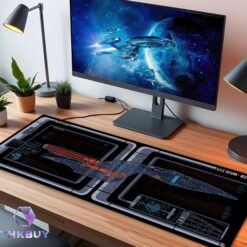 Alternative view of Galaxy Class U.S.S. Saturn NCC-71801 LCARS LED Desk Mat
