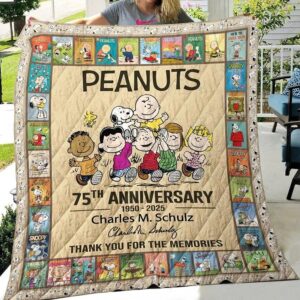 Peanuts 75th Anniversary Quilt Bedding Set