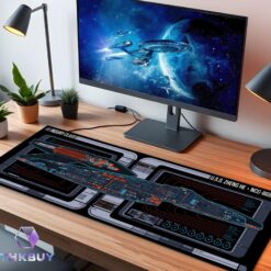 Alternative view of Inquiry Class U.S.S. Zheng He NCC-86505 LCARS LED Desk Mat