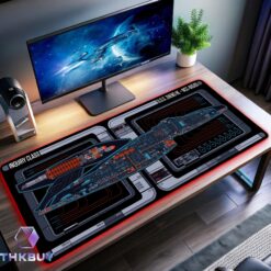 Inquiry Class U.S.S. Zheng He NCC-86505 LCARS LED Desk Mat