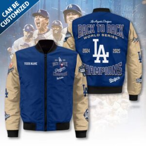 Personalized Los Angeles Dodgers World Series 2025 Bomber Jacket