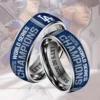 Los Angeles Dodgers Silver Tungsten Rings - THK117319