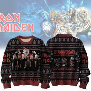 Iron Maiden 50th Anniversary 1975-2025 Ugly Christmas Sweater