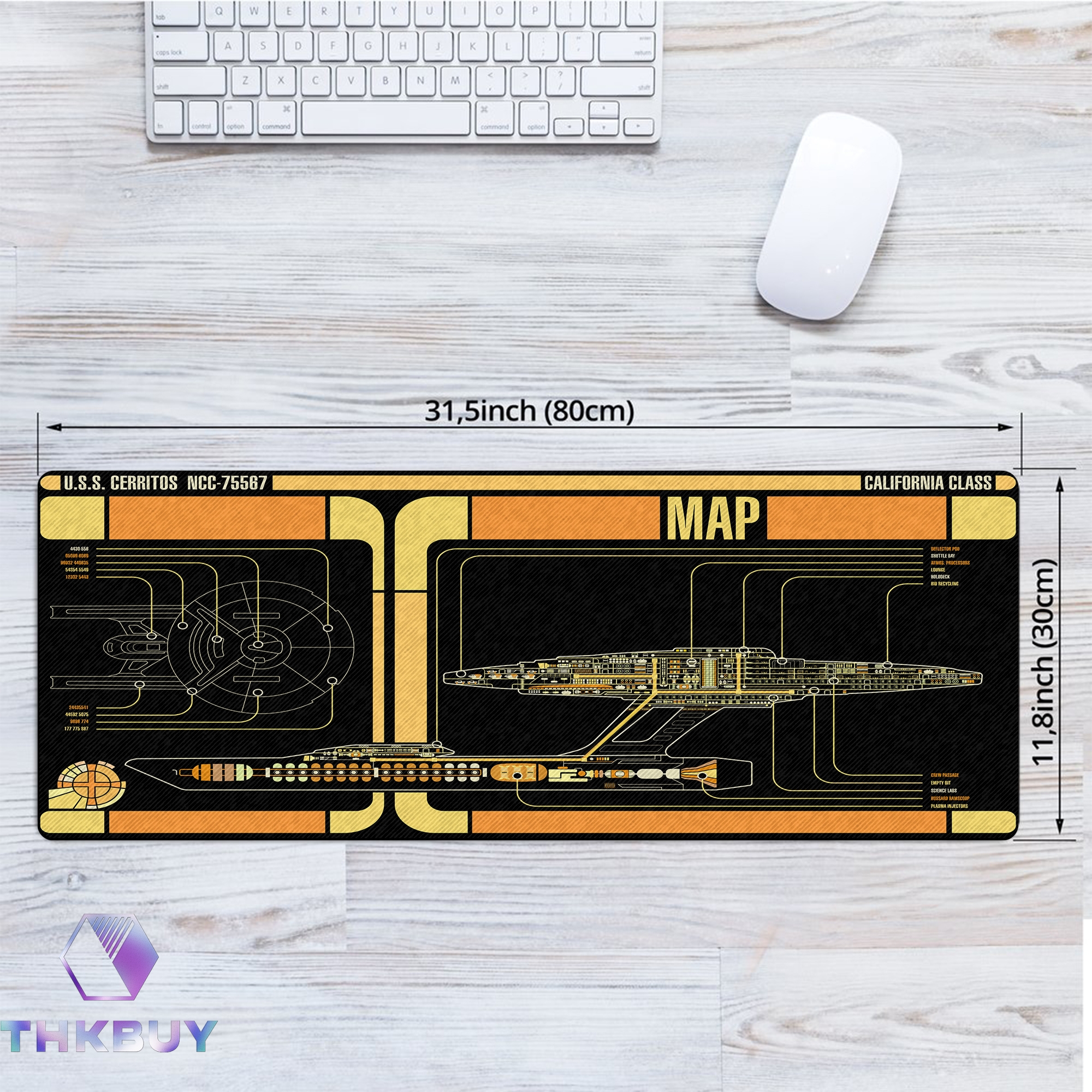 California Class U.S.S. Cerritos NCC-75567 LCARS LED Desk Mat - Image 3