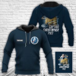 Personalized Star Trek Captain Christopher Pike USS Enterprise 3D Apparel