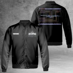 Personalized Star Trek Sovereign Class U.S.S. Enterprise NCC-1701-E Bomber Jacket