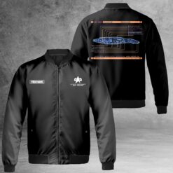 Personalized Star Trek Defiant Class U.S.S. Defiant NX-74205 Bomber Jacket