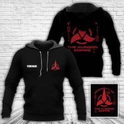 Alternative view of Personalized Star Trek Discovery Property Of Klingon Empire Red 3D Apparel