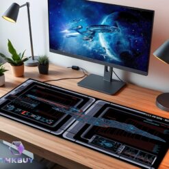 Alternative view of New Trekkies Sovereign Class U.S.S. Ark Royal NCC-75922 LCARS LED Desk Mat
