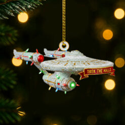 Alternative view of Star Trek NCC-1701 Christmas Ornament