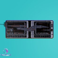 Alternative view of New Trekkies The Enterprise NCC-1701-F Odyssey Class Starship LED Desk Mat