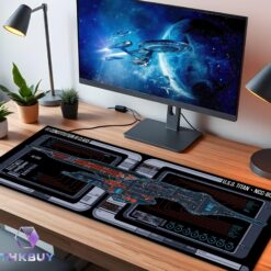 Alternative view of New Trekkies U.S.S Titan NCC-80102 LCARS LED Desk Mat