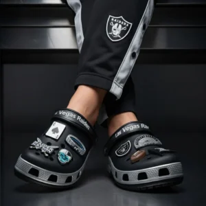 Alternative view of Las Vegas Raiders Premium Crocs Clogs Shoes