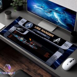 Alternative view of USS Ranger - Echelon Class MSD NCC-97946 LCARS LED Desk Mat