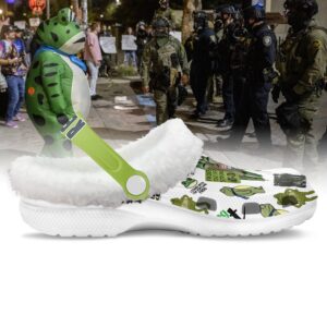 Alternative view of Portland Frog Resist Fleece Crocs Crocband Clogs Shoes