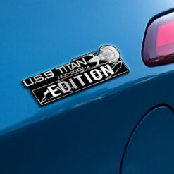 Alternative view of Star Trek U.S.S Titan NCC-80102-A Starship Edition Laser Engraved or 3D Inlayed Car Name Badge