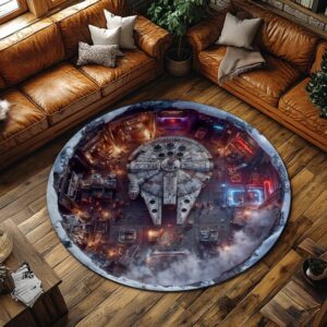 Hoth Echo Base Round Rug