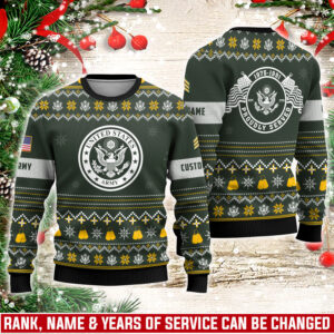Military Christmas Knitted Ugly Sweater