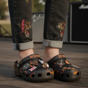 Alternative view of DEEF LEPPARD PREMIUM Crocs Clogs Shoes