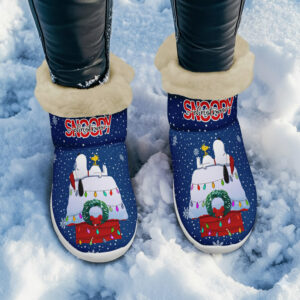 Alternative view of Snoopy Christmas Snow Boots Shoes