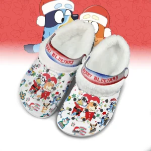 Bluey x Christmas Fleece Crocs Crocband Clogs Shoes