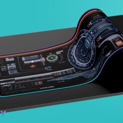 Alternative view of New Trekkers Enterprise-D LCARS LED Desk Mat