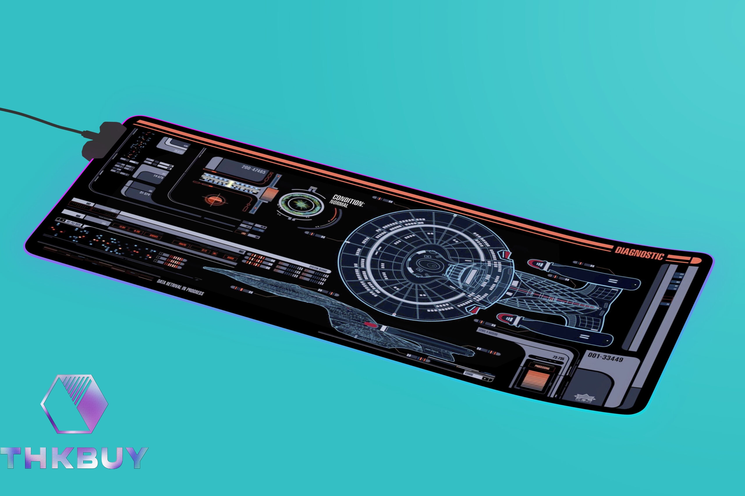 New Trekkers Enterprise-D LCARS LED Desk Mat - Image 3