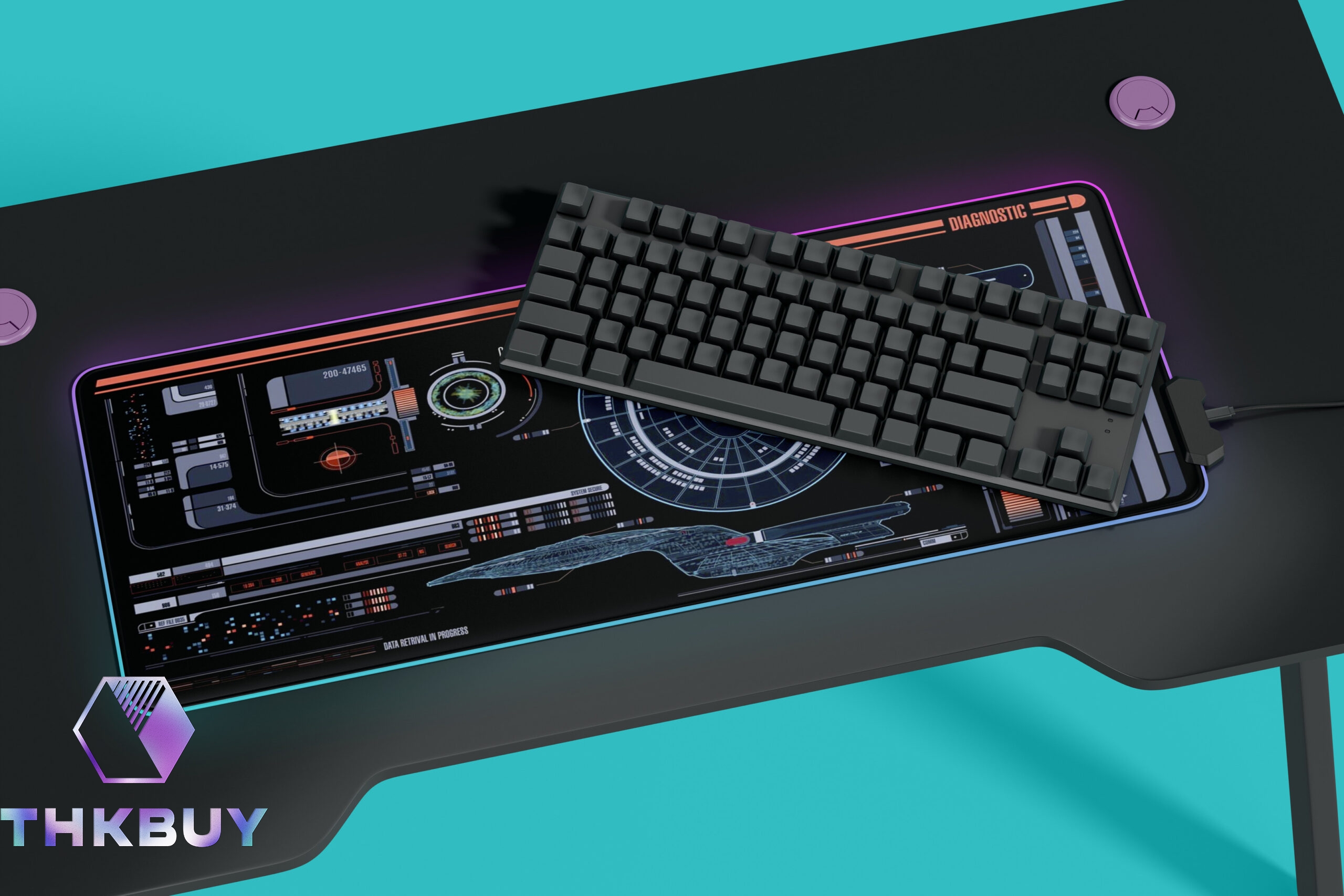 New Trekkers Enterprise-D LCARS LED Desk Mat - Image 4