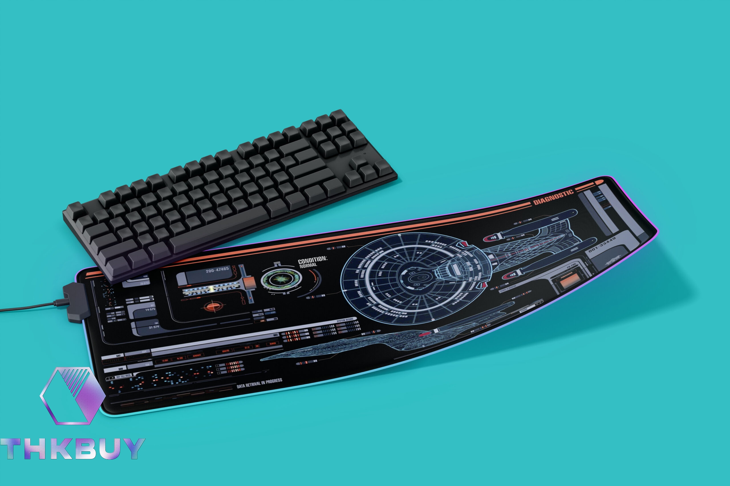 New Trekkers Enterprise-D LCARS LED Desk Mat - Image 5