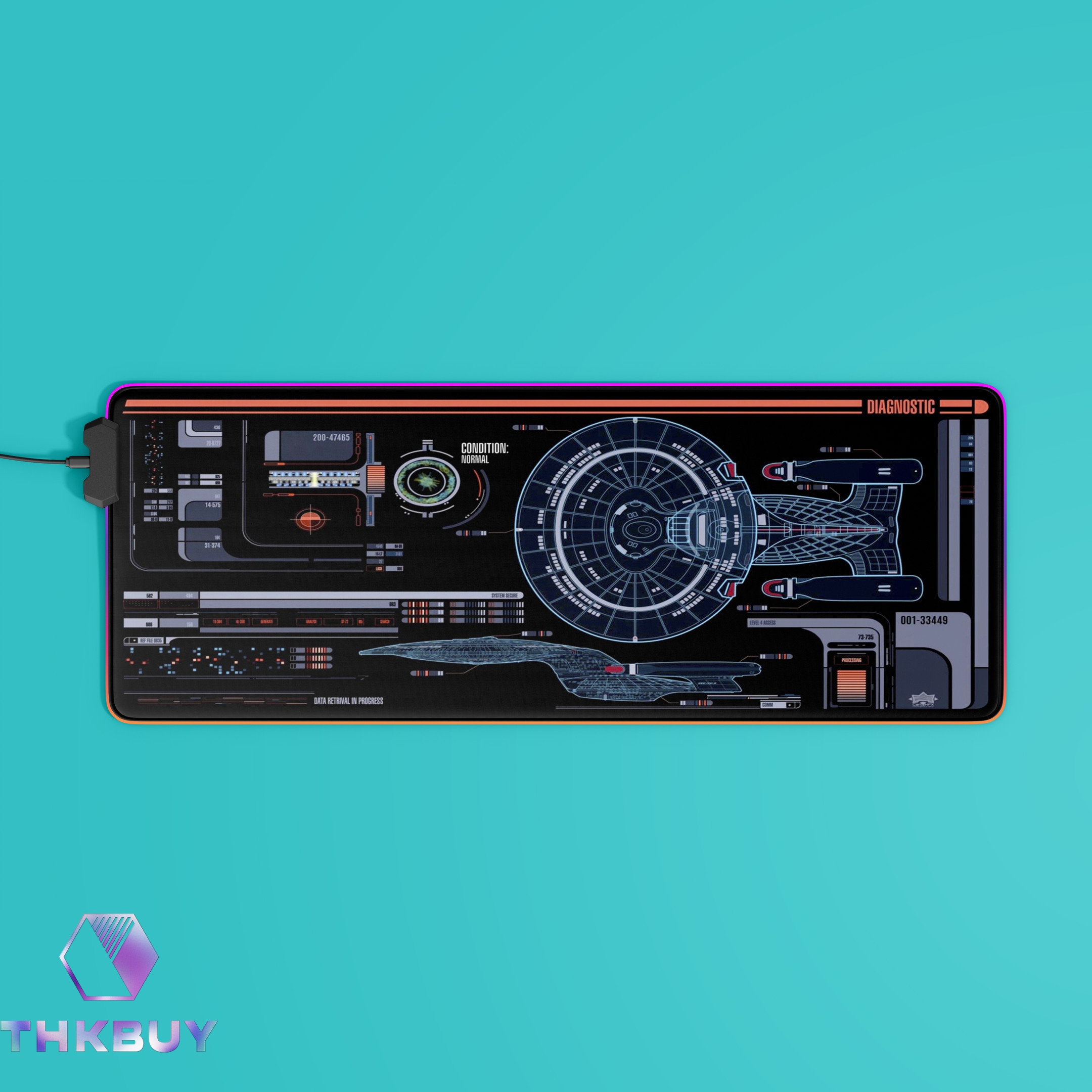 New Trekkers Enterprise-D LCARS LED Desk Mat - Image 6