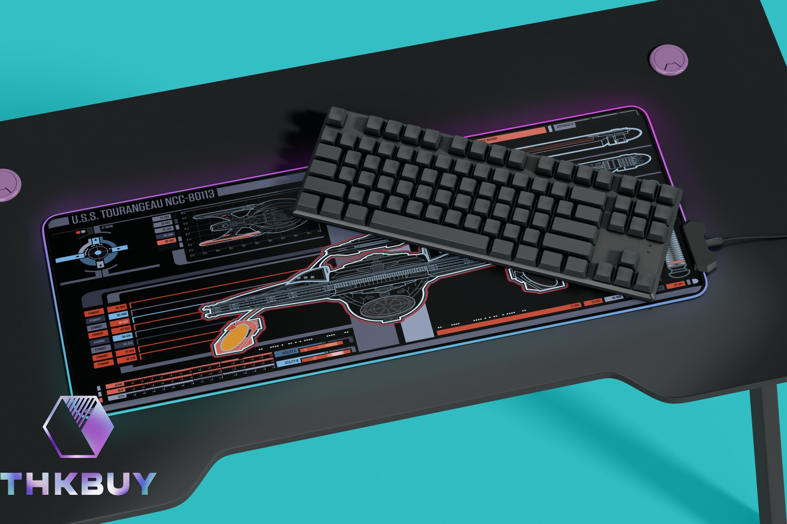 New Trekkies Sean Tourangeau Damage LCARS LED Desk Mat - Image 4